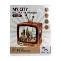 2Kids Toys 3D Wooden Puzzle Retro TV Pyramids