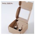 Live Jewellery - Tear earrings black with permanent white flowers