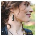 Live Jewellery - Jardiniere earrings black with permanent white flowers
