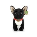 Rappa Plush French Bulldog Black with collar standing 30 cm ECO-FRIENDLY