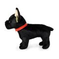 Rappa Plush French Bulldog Black with collar standing 30 cm ECO-FRIENDLY