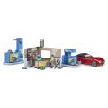 Bruder Petrol station with car and 2 figures