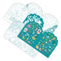 Petit Collage Coloring book with stickers mermaids