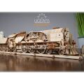 Ugears 3D Wooden Mechanical Puzzle V-Express Steam Locomotive 4-6-2 with Tender