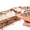 Ugears 3D Wooden Mechanical Puzzle V-Express Steam Locomotive 4-6-2 with Tender