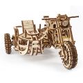 Ugears 3D wooden mechanical puzzle UGR-10 Motorbike (scrambler) with cart