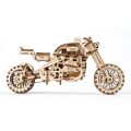 Ugears 3D wooden mechanical puzzle UGR-10 Motorbike (scrambler) with cart