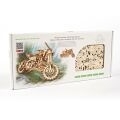 Ugears 3D wooden mechanical puzzle UGR-10 Motorbike (scrambler) with cart