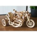 Ugears 3D wooden mechanical puzzle UGR-10 Motorbike (scrambler) with cart