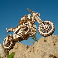 Ugears 3D wooden mechanical puzzle UGR-10 Motorbike (scrambler) with cart