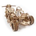Ugears 3D wooden mechanical puzzle UGR-10 Motorbike (scrambler) with cart