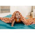 Tommy Lise Cotton Muslin Diaper Coral Leopard 120x120 cm