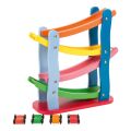 small foot Wooden racing track 4 cars