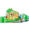 Jeujura 80 pieces wooden kit My first house with a car