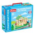 Jeujura 80 pieces wooden kit My first house with a car
