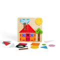 Bigjigs Toys Wooden lace-up game Geometric shapes