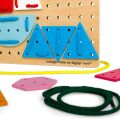 Bigjigs Toys Wooden lace-up game Geometric shapes