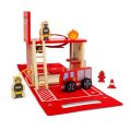Bigjigs Toys Wooden Fire Station for Travel