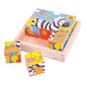 Bigjigs Toys Picture Cubes Cubes Safari 9 Cubes