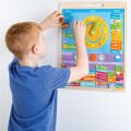 Bigjigs Toys English magnetic calendar with clock