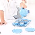 Bigjigs Toys Blue polka dot tea set