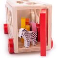 Bigjigs Toys Wooden car with safari animals