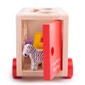 Bigjigs Toys Wooden car with safari animals