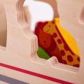 Bigjigs Toys Wooden car with safari animals