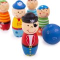 Bigjigs Toys Wooden Skittles Pirates