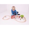 Bigjigs Rail Wooden train track fire station