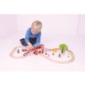 Bigjigs Rail Wooden train track fire station