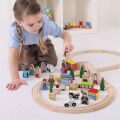 Bigjigs Rail Large set of wooden train track accessories