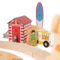 Bigjigs Rail Wooden Train Track Coastal Cleanup 70 pieces