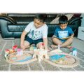 Bigjigs Rail Wooden Train Track Coastal Cleanup 70 pieces