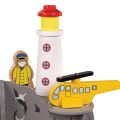 Bigjigs Rail Tunnel with lighthouse and heliport