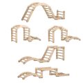 BusyKids Unpainted wooden home ladders with trapeze