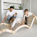BusyKids Unpainted wooden home ladders with trapeze