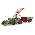 Bruder Tractor Fendt Vario 211 with front loader and tipping trailer