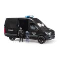 Bruder MB Sprinter with a police officer in heavy clothing
