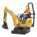 Bruder LAND ROVER + Transporter, Mini Excavator JCB