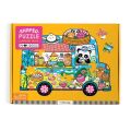 Mudpuppy Puzzle in the shape of a minibus with snacks