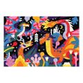 Mudpuppy Puzzle Dragons - glow in the dark 100 pieces