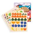 Mudpuppy Set of glitter stickers with scene World of Dinosaurs