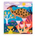 Mudpuppy Set of glitter stickers with scene World of Dinosaurs