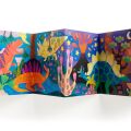 Mudpuppy Set of glitter stickers with scene World of Dinosaurs