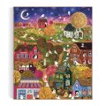 Galison Foil Puzzle Joy Laforme Spooky Village 1000 Pieces