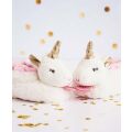 Doudou Gift set - Set of booties with rattles unicorn 0-6 months