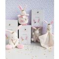 Doudou Gift Set Bunny with Comfort Blanket 10 cm Pink