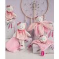 Doudou Gift set - plush toadstool pink cat 20 cm