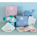 Doudou Gift set - Plush blue whale 15 cm
